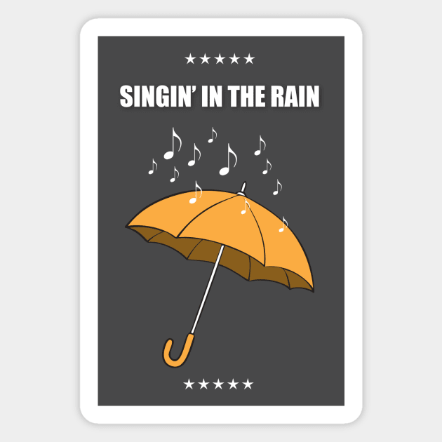 Singin' In The Rain - Alternative Movie Poster Magnet by MoviePosterBoy